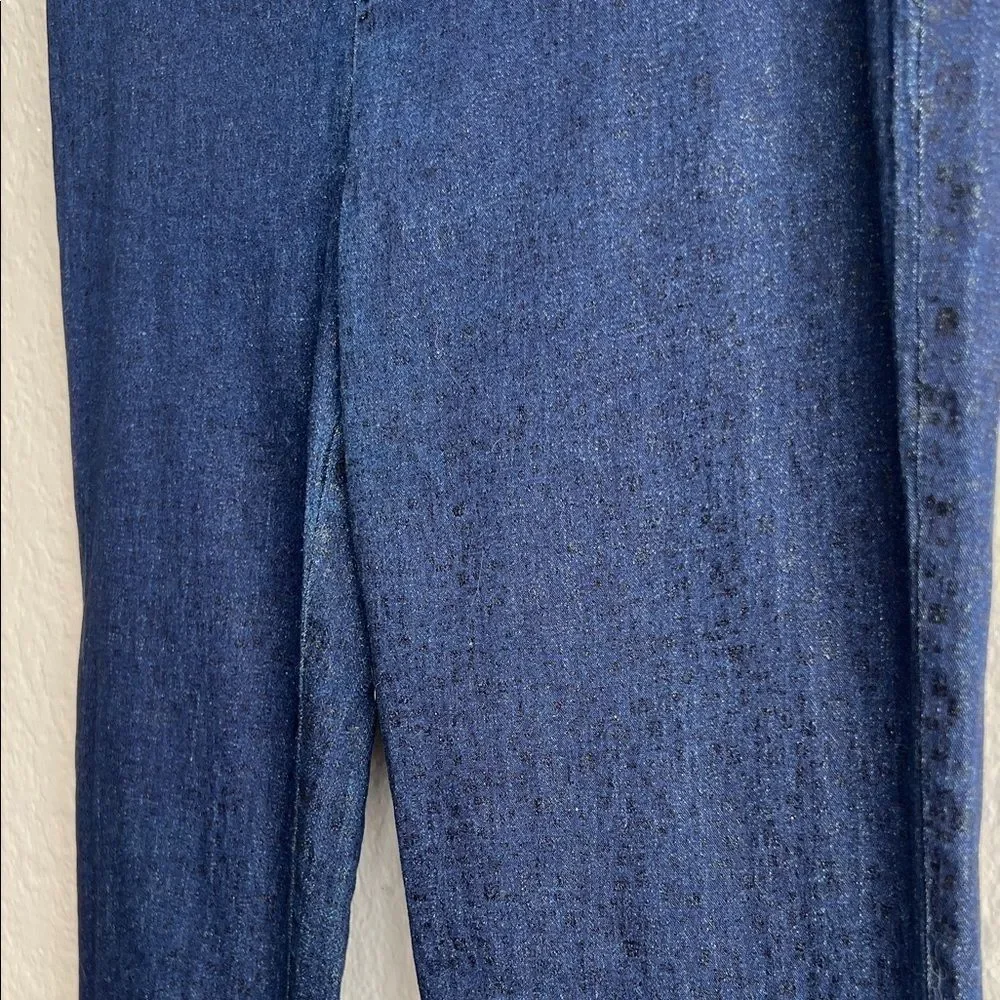 ABS by Allen Jeans Clean Front Dark Wash with Black Shiny Speckles in Size 12